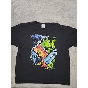 Knotts Berry Farm Rides Shirt Mens XL Black Ghost Rider Silver Bullet Xcelerator